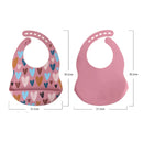 Babador de silicone com bolso porta migalhas